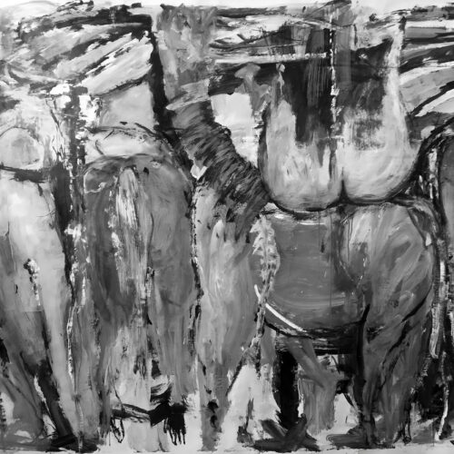 »horsedance« · 2019 · Acryl auf Karton · 2400 x 1800 cm